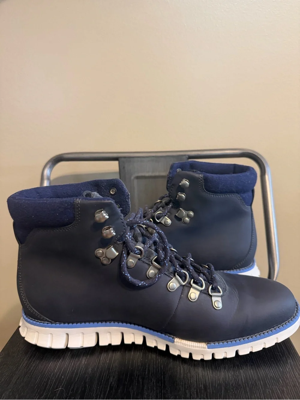 Cole Haan ZerøGrand Navy Hiker Boots 9W